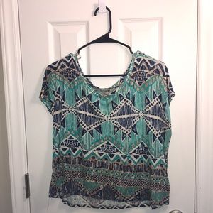 Aztec print crop top